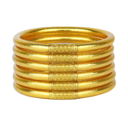 Gold BuDhaGirl All Weather Bangles (Set of 6)