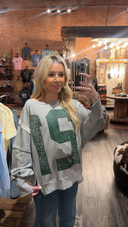 Faded Varsity Pullover