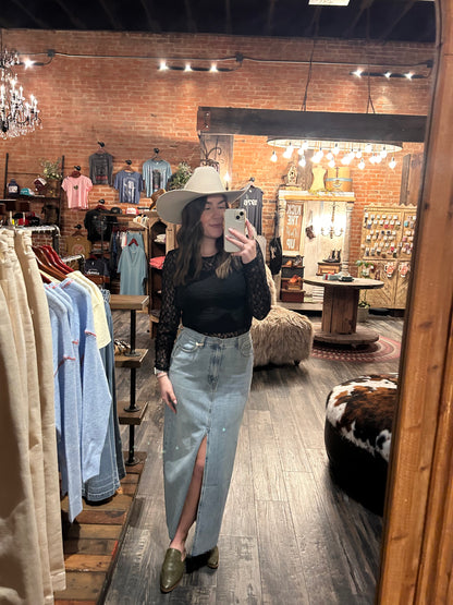 Thrill Ride Denim Skirt