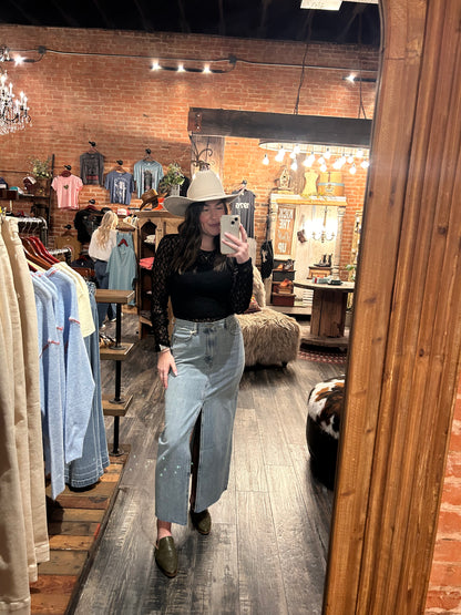 Thrill Ride Denim Skirt