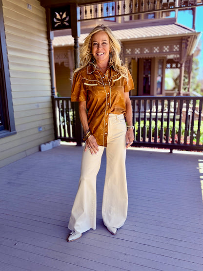 Caramel Rose Yeehaw Top