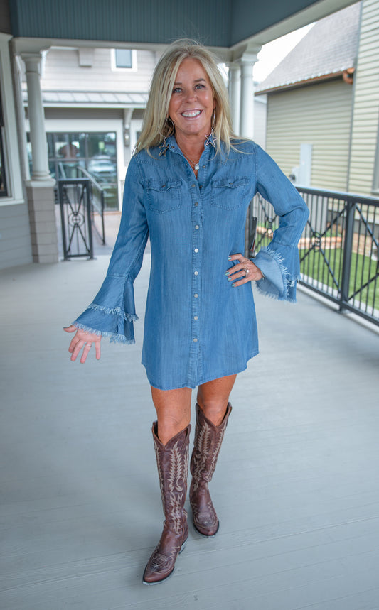 Dallas Nights Denim Dress