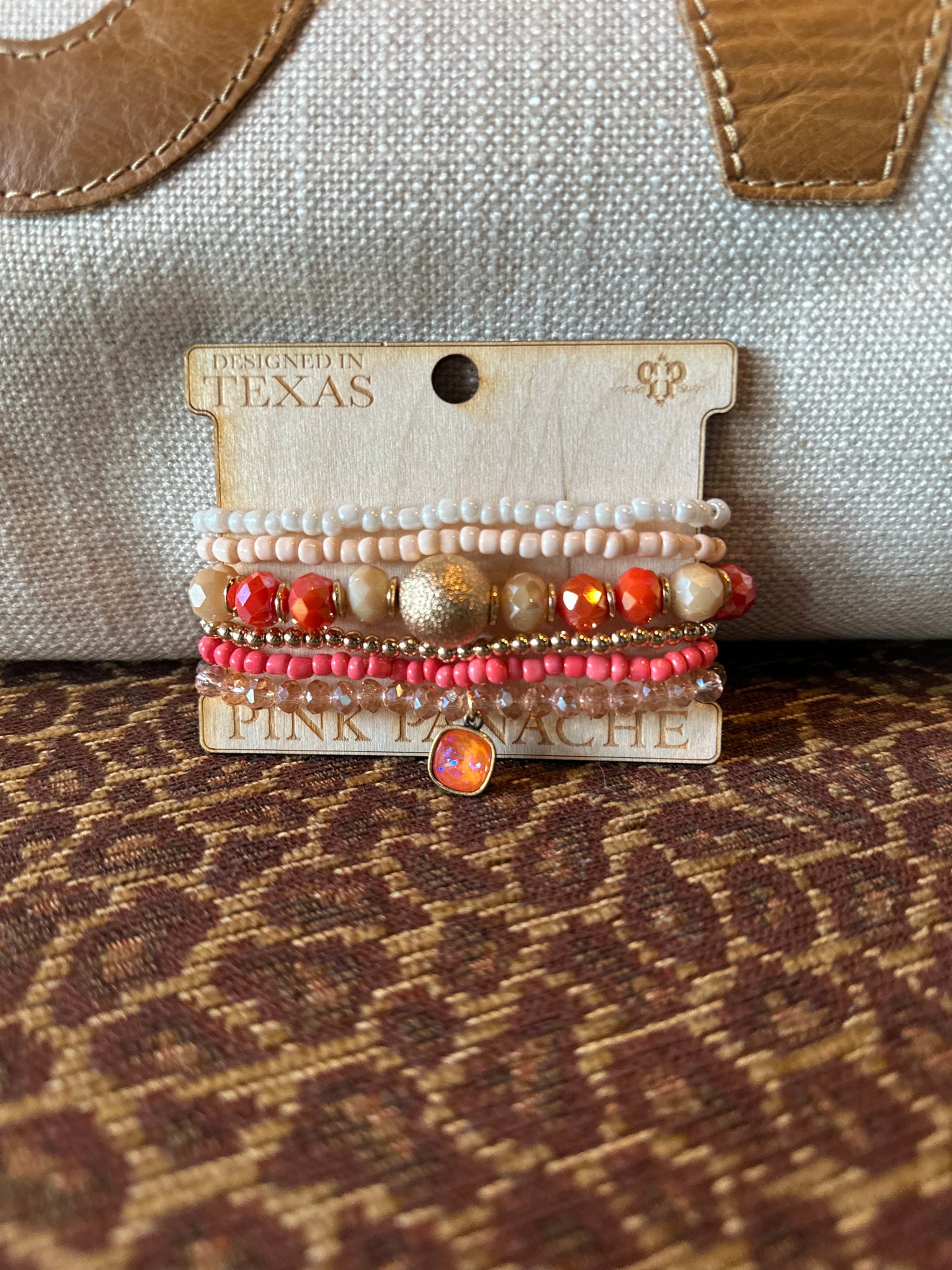 Orange Beaded Bracelet