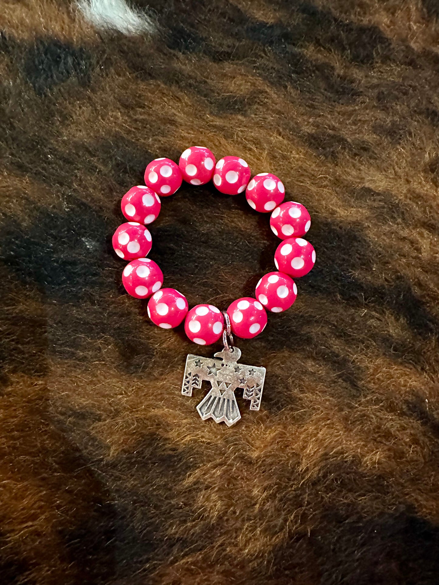 Pink Polka Thunderbird Bracelet