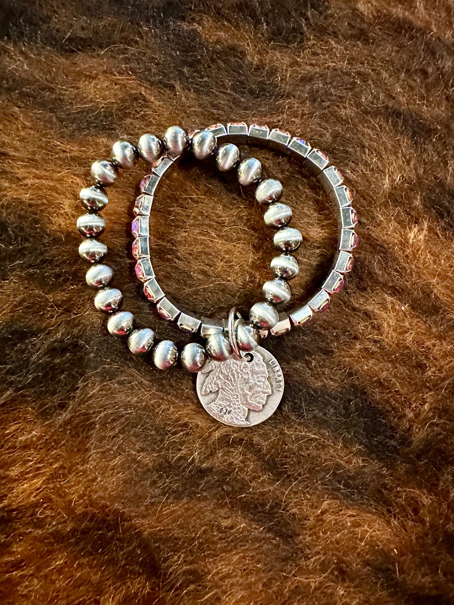 Two-Strand Coin Bracelet