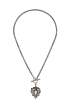 French Kande Silver Fob Cheval Necklace