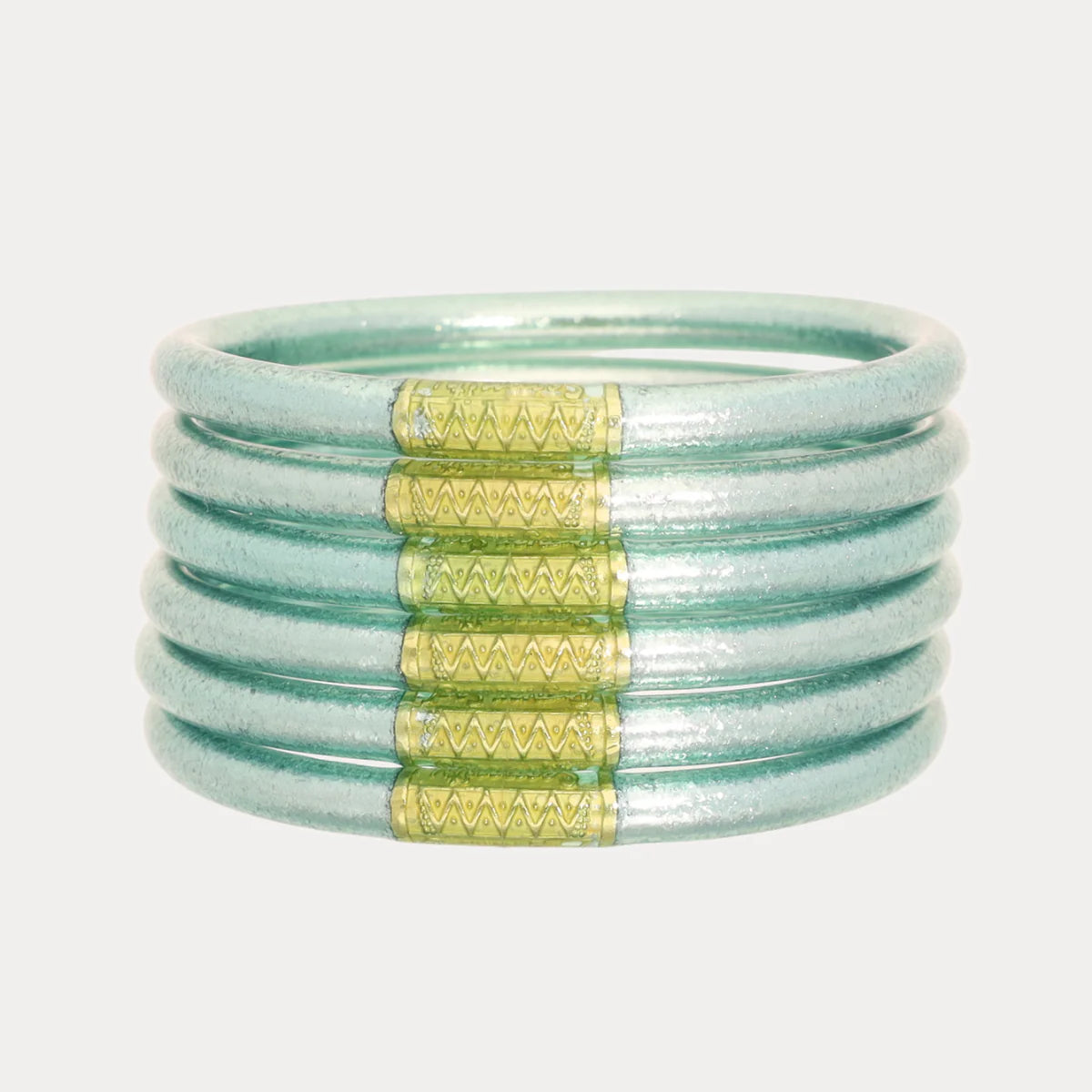 Mint BuDhaGirl All Weather Bangle Set (Set of 6)