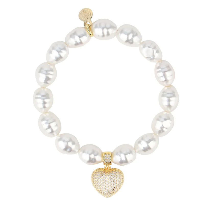 BuDhaGirl Pearl Heart Bracelet