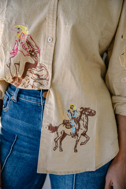 Wild Horses Button Down