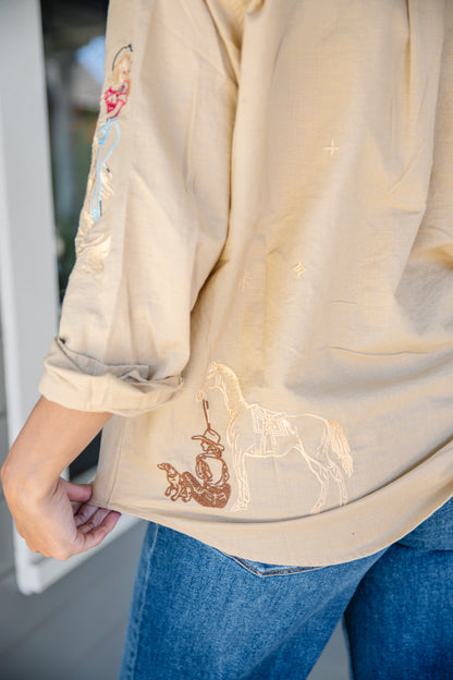 Wild Horses Button Down