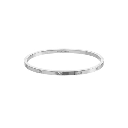 Waterproof Silver Diamond Bangle
