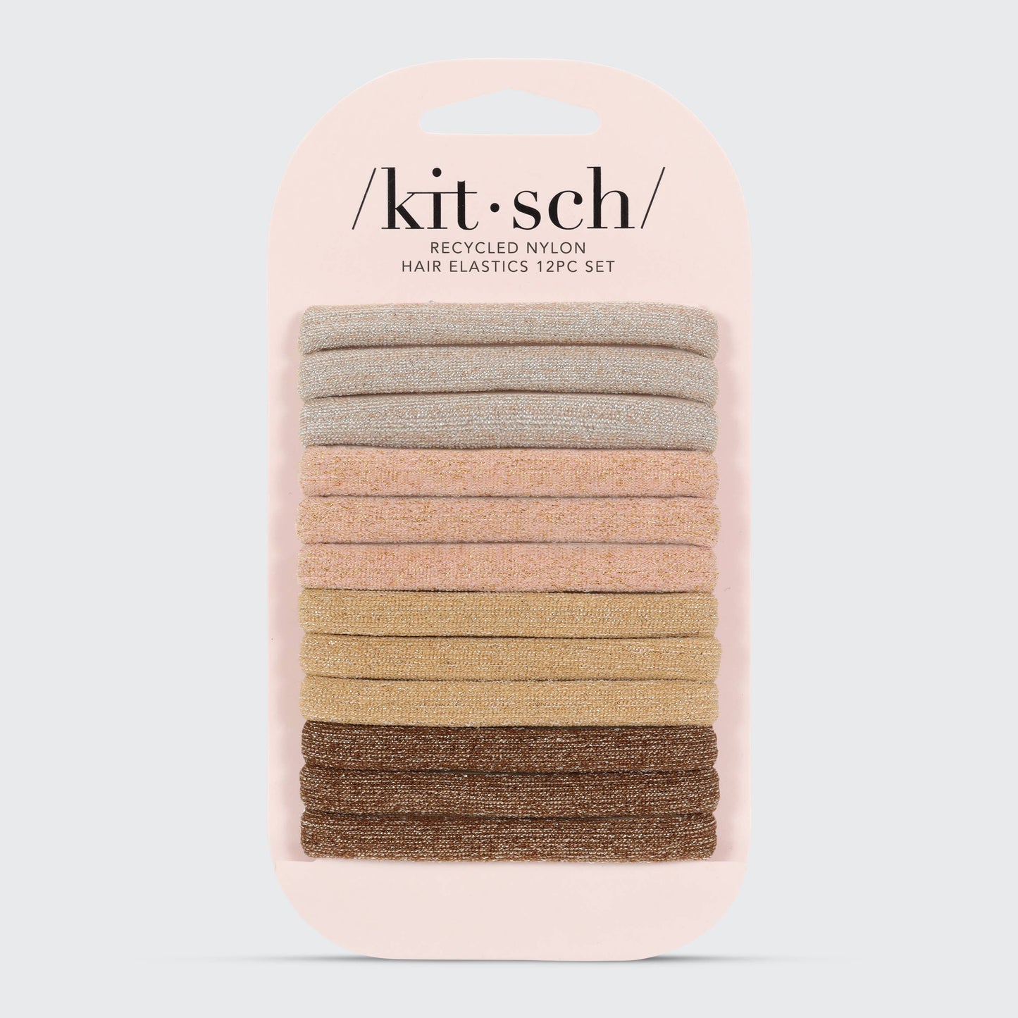 Recycled Nylon Glitter Elastics 12pc