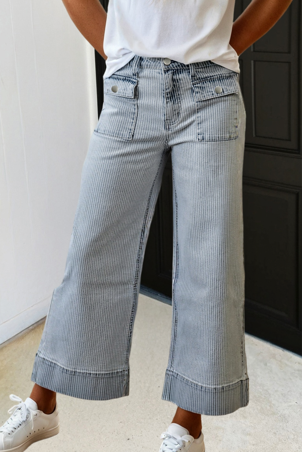 LA Striped Cuff Jeans