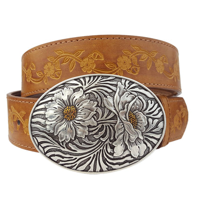 Sunflower Buckle Floral Belt