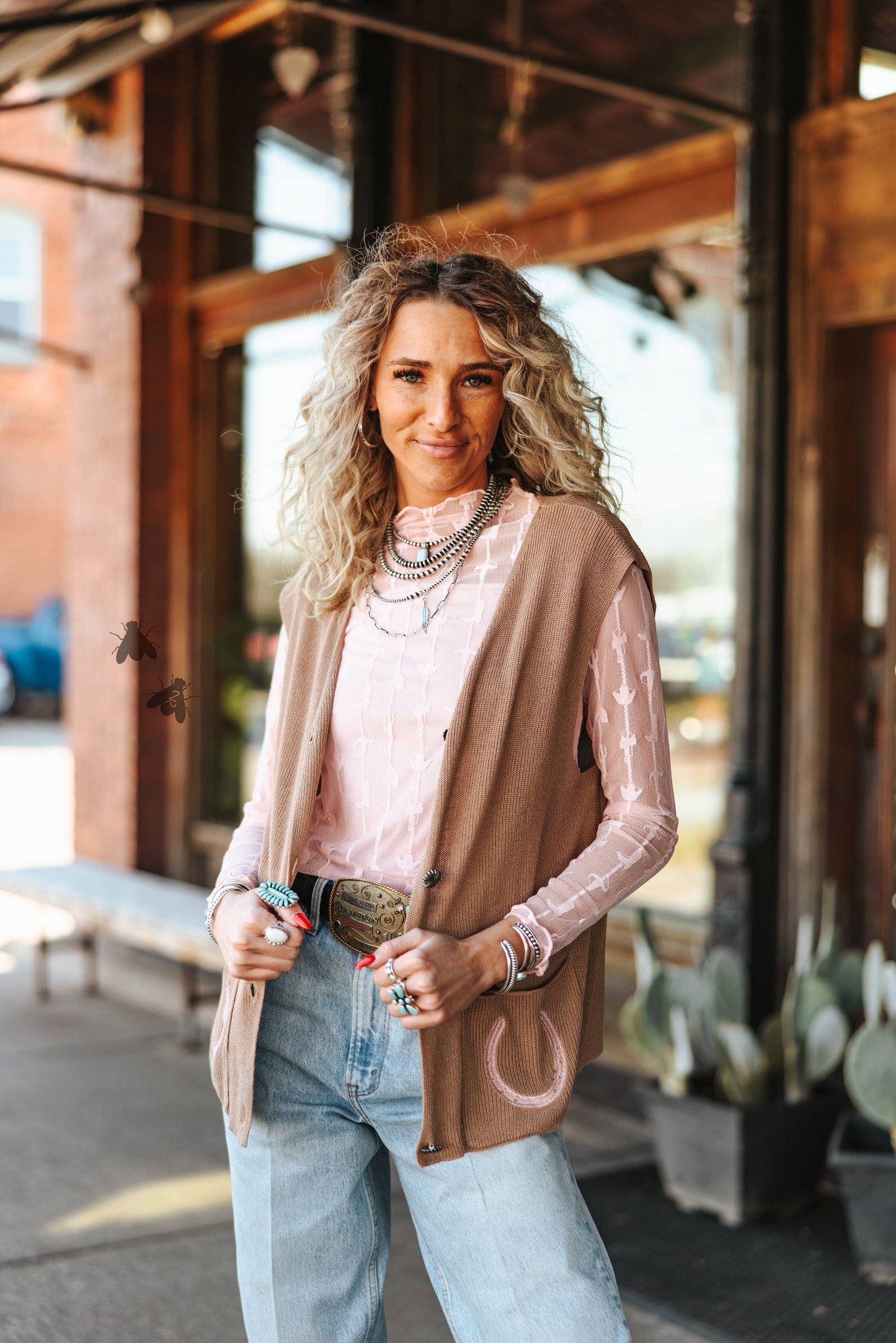 Lariat Lace Mesh Top