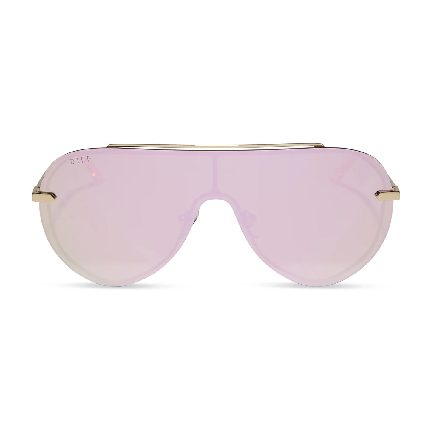 DIFF Imani Gold/Cherry Mirror Sunglasses