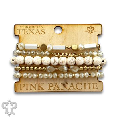 White/Gold Stone Bracelet
