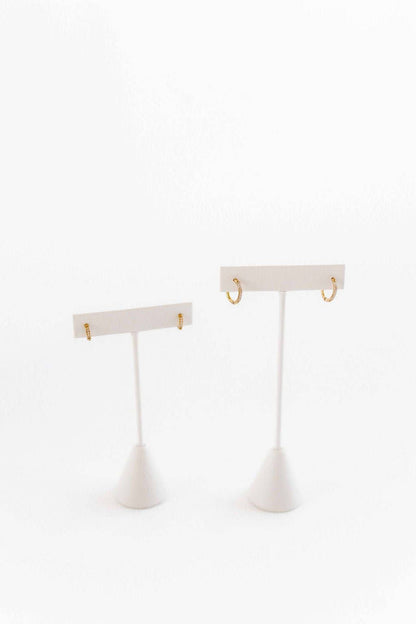 Huggie Earrings - Scarlett Hoop Gold 12mm