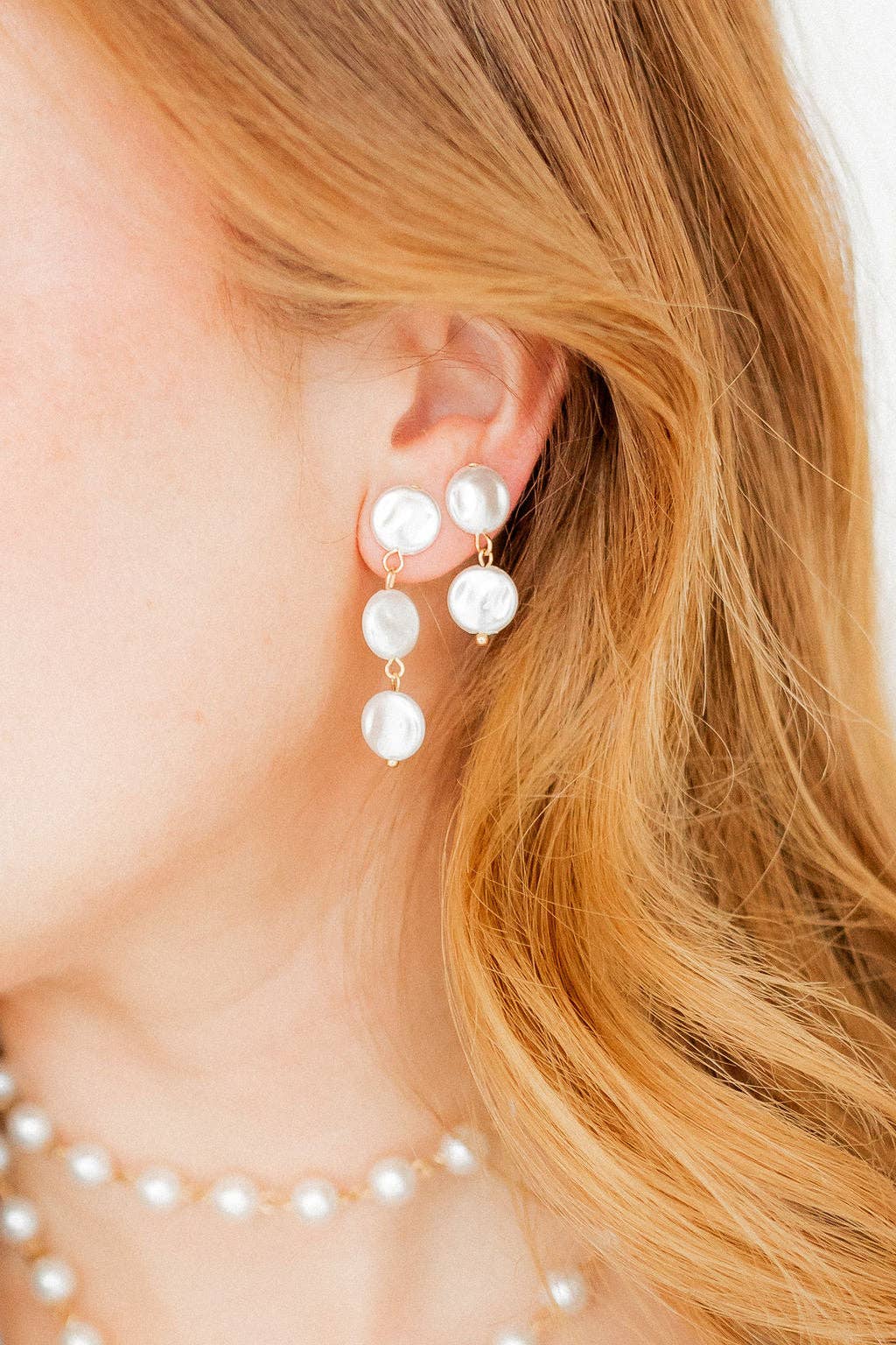 Libby 3 Pearl Earrings