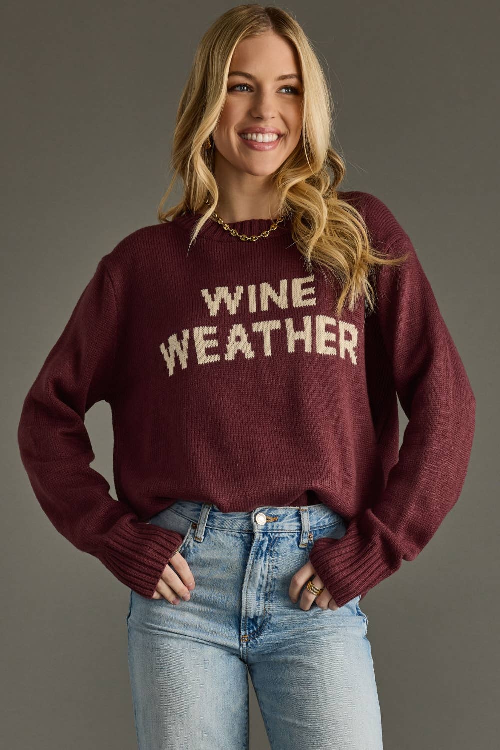 Wine Weather Sweater