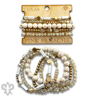 White/Gold Stone Bracelet