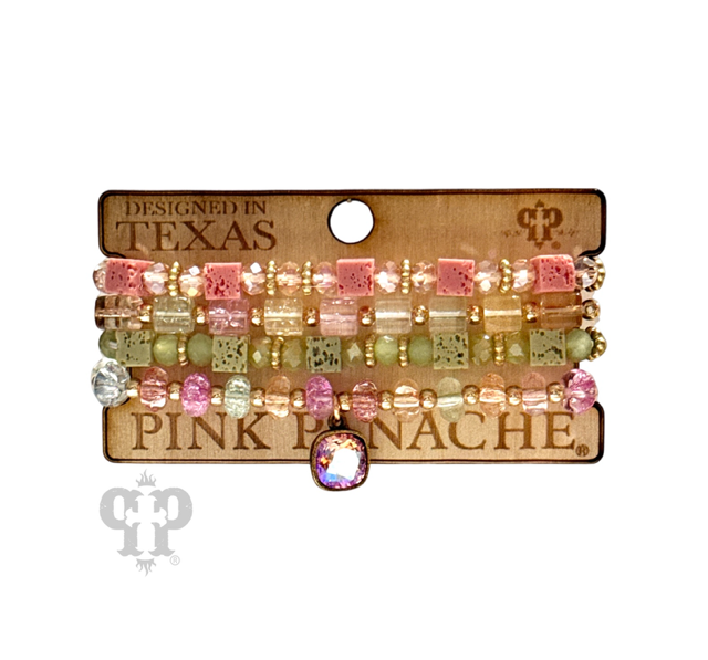 Multi-color Crystal Bead Bracelet