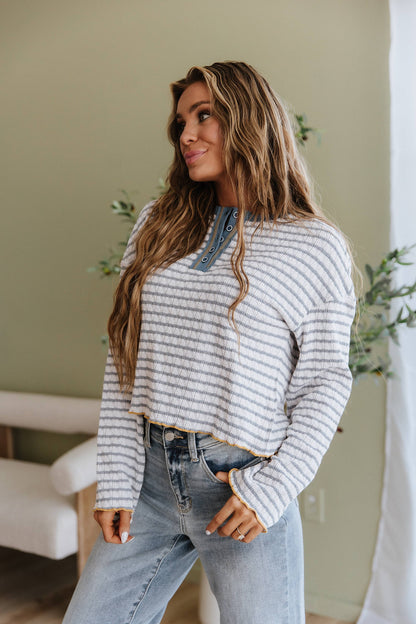 Tina Long Sleeve Henley Top