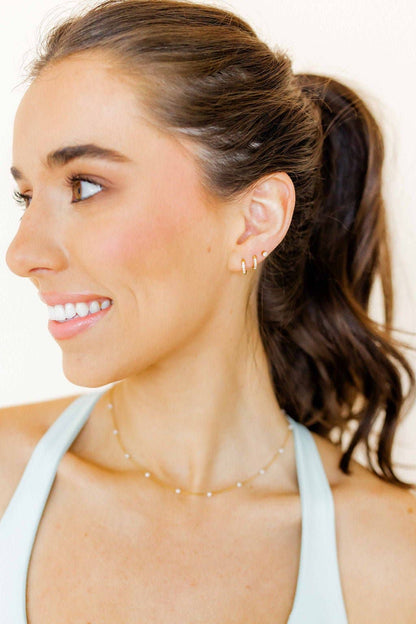 Huggie Earrings - Scarlett Hoop Gold 12mm