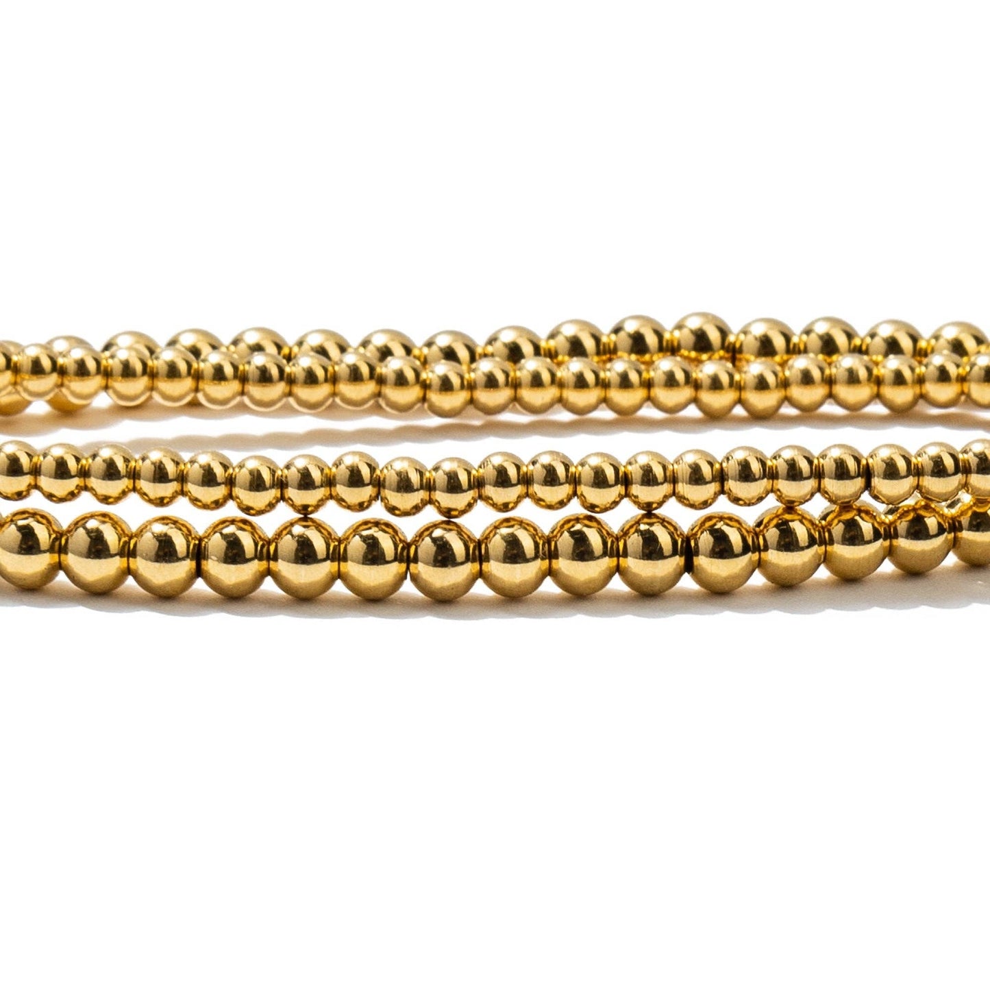 Waterproof Gold Double Beaded Bracelets