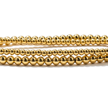 Waterproof Gold Double Beaded Bracelets