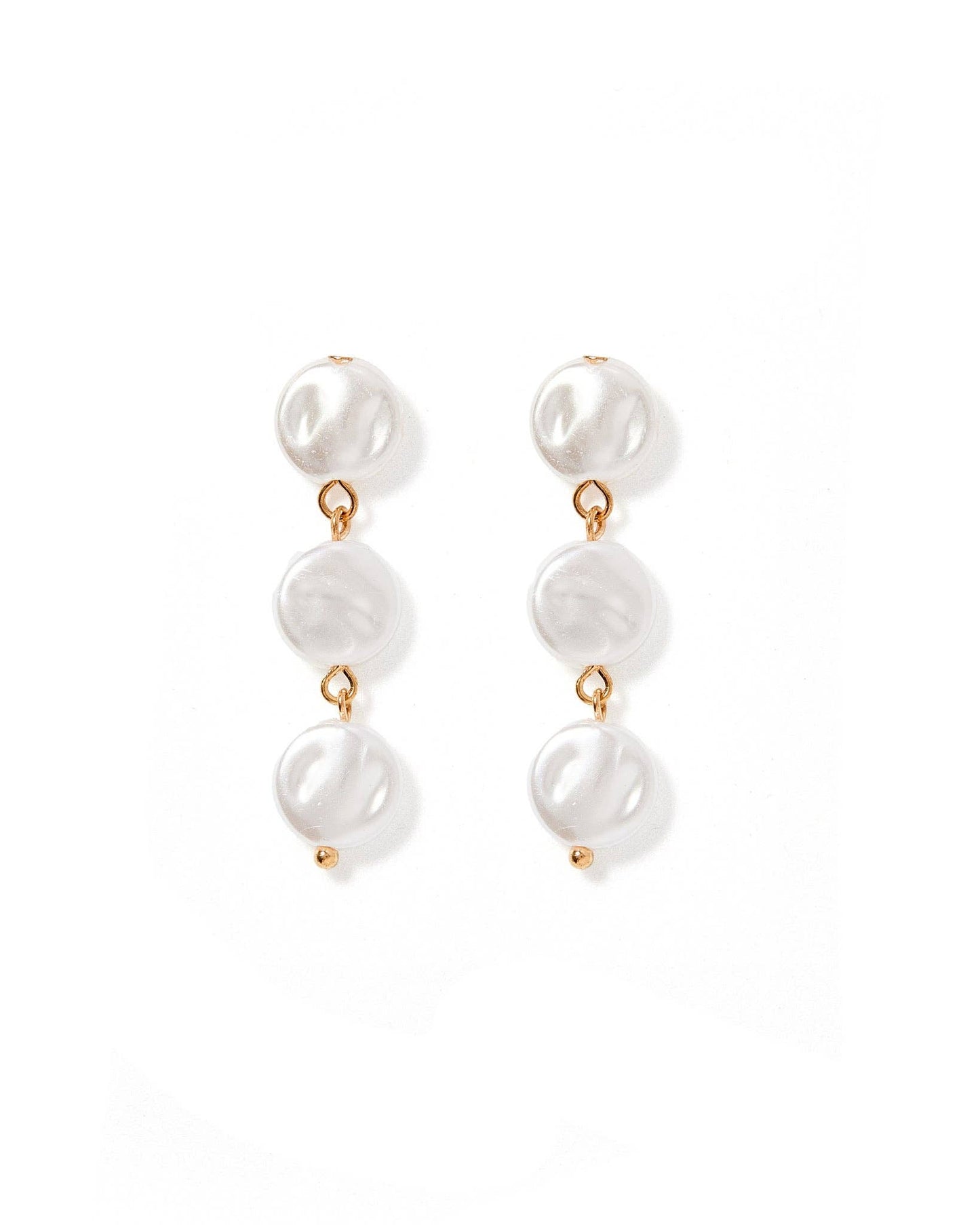 Libby 3 Pearl Earrings