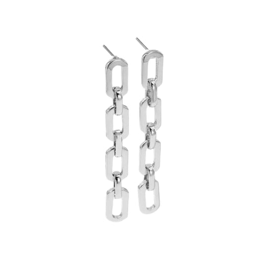 Naomi Statement Earrings - Silver