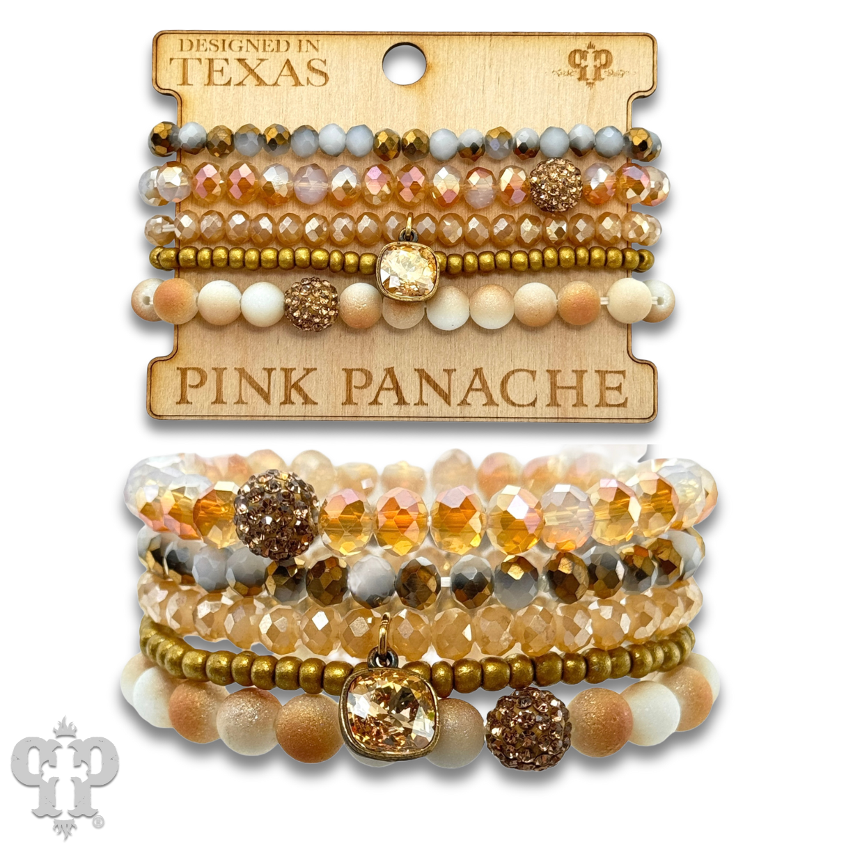 Five Strand Stone Crystal Bracelet