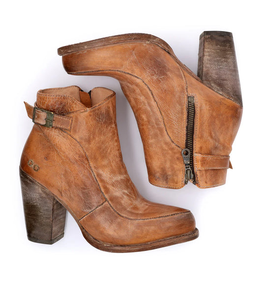 BedStu Isla Booties in Tan Rustic