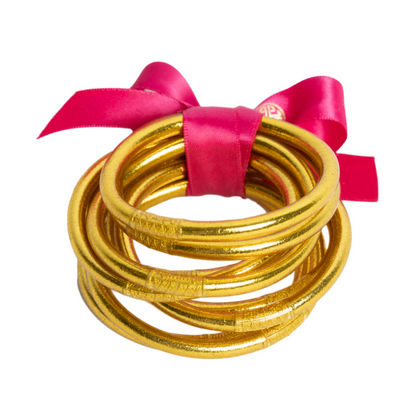 Gold BuDhaGirl All Weather Bangles (Set of 9)
