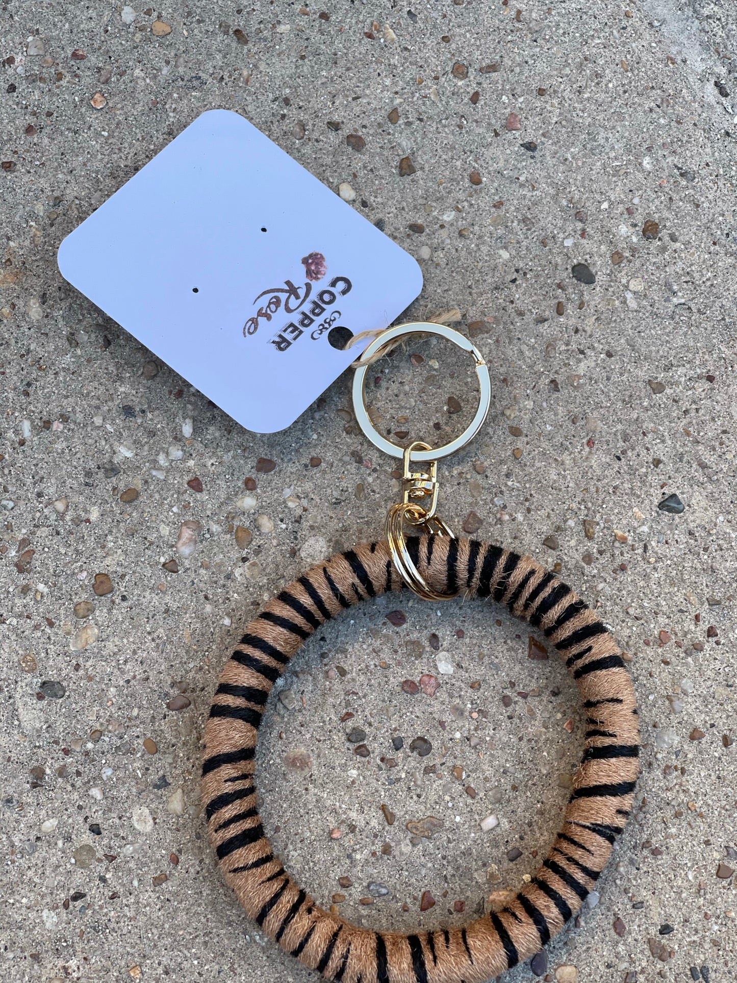 Hyde Key Ring- Brown Zebra