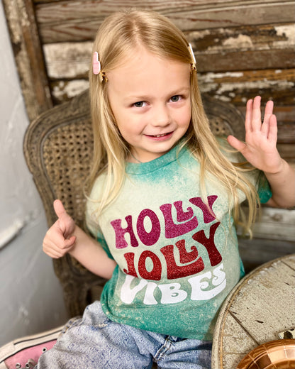 Holly Jolly Vibes Kids Tee