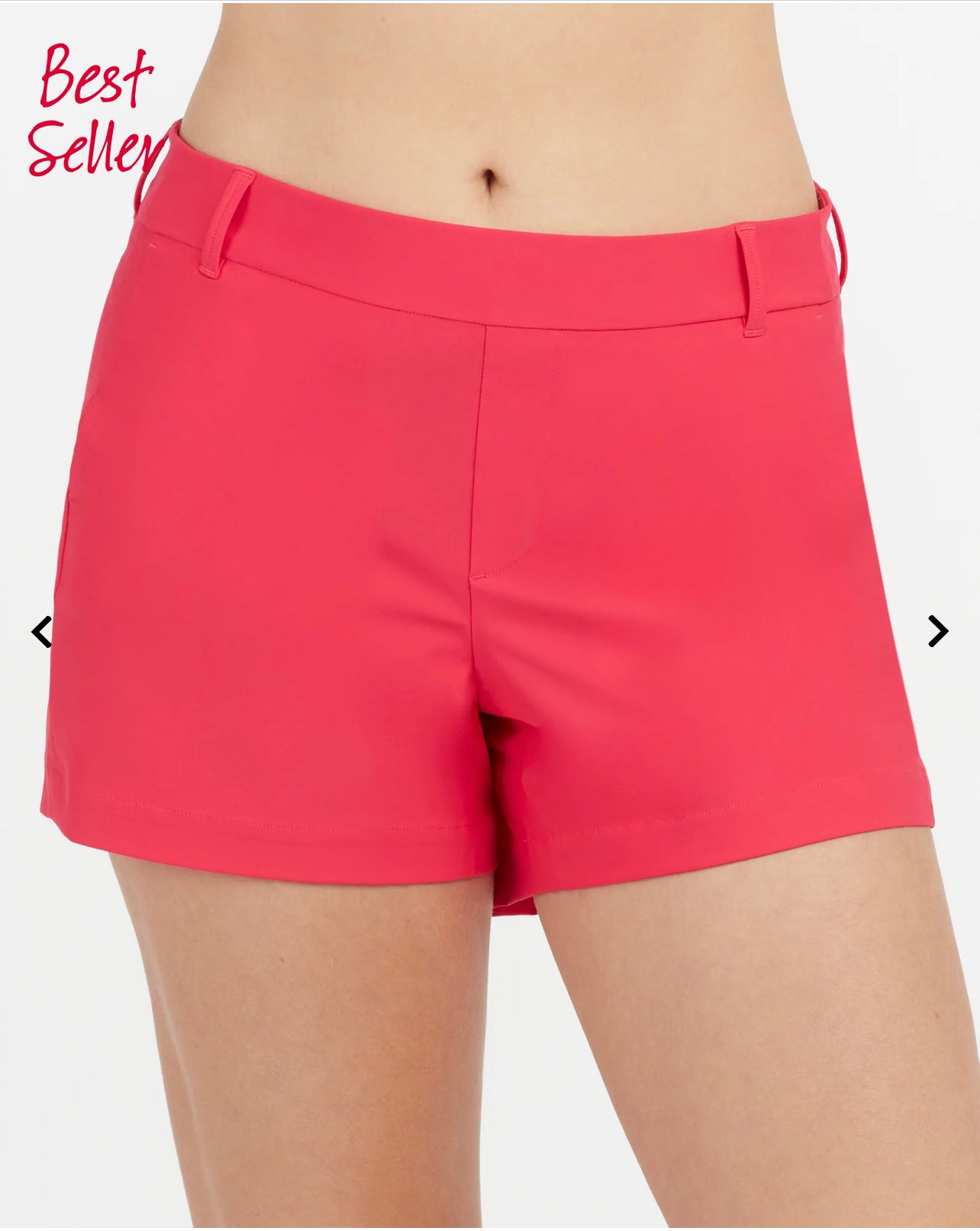 nwt SPANX Stretch Twill Slimming Shorts 5 Chino Cotton Candy Ice Pink XL