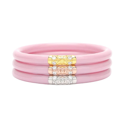 Three Kings Pink All Weather Bangles Set of 3